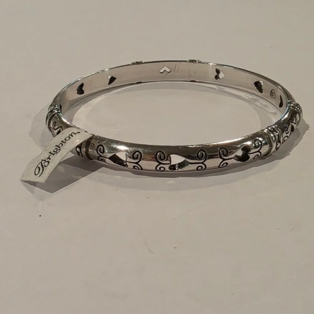 Brighton Shot Through The Heart Silver Heart Motif Bracelet New